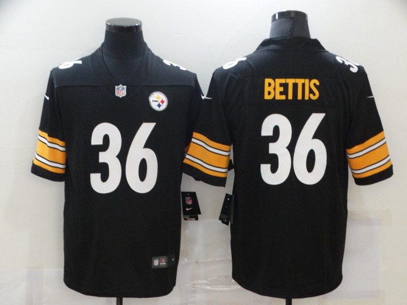 Men's Pittsburgh Steelers #36 Jerome Bettis Black Stitched Jersey